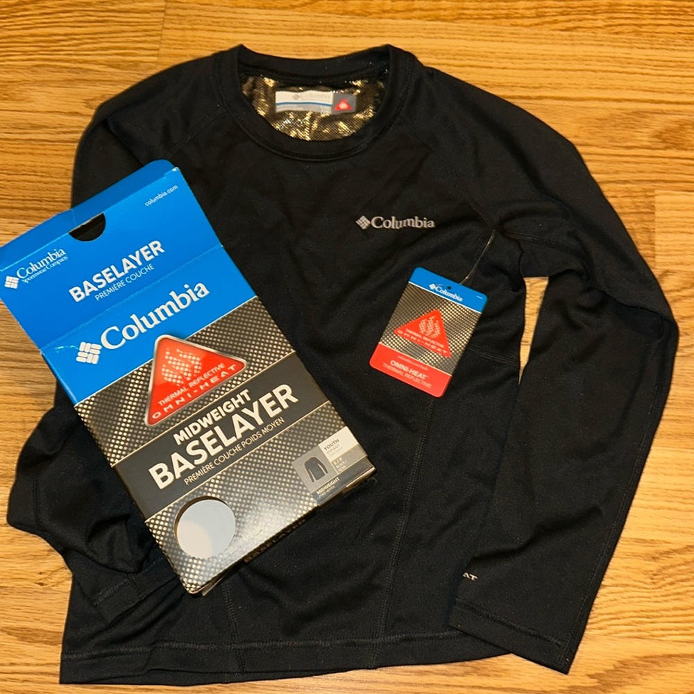 Columbia mid weight base layer youth top small NWT